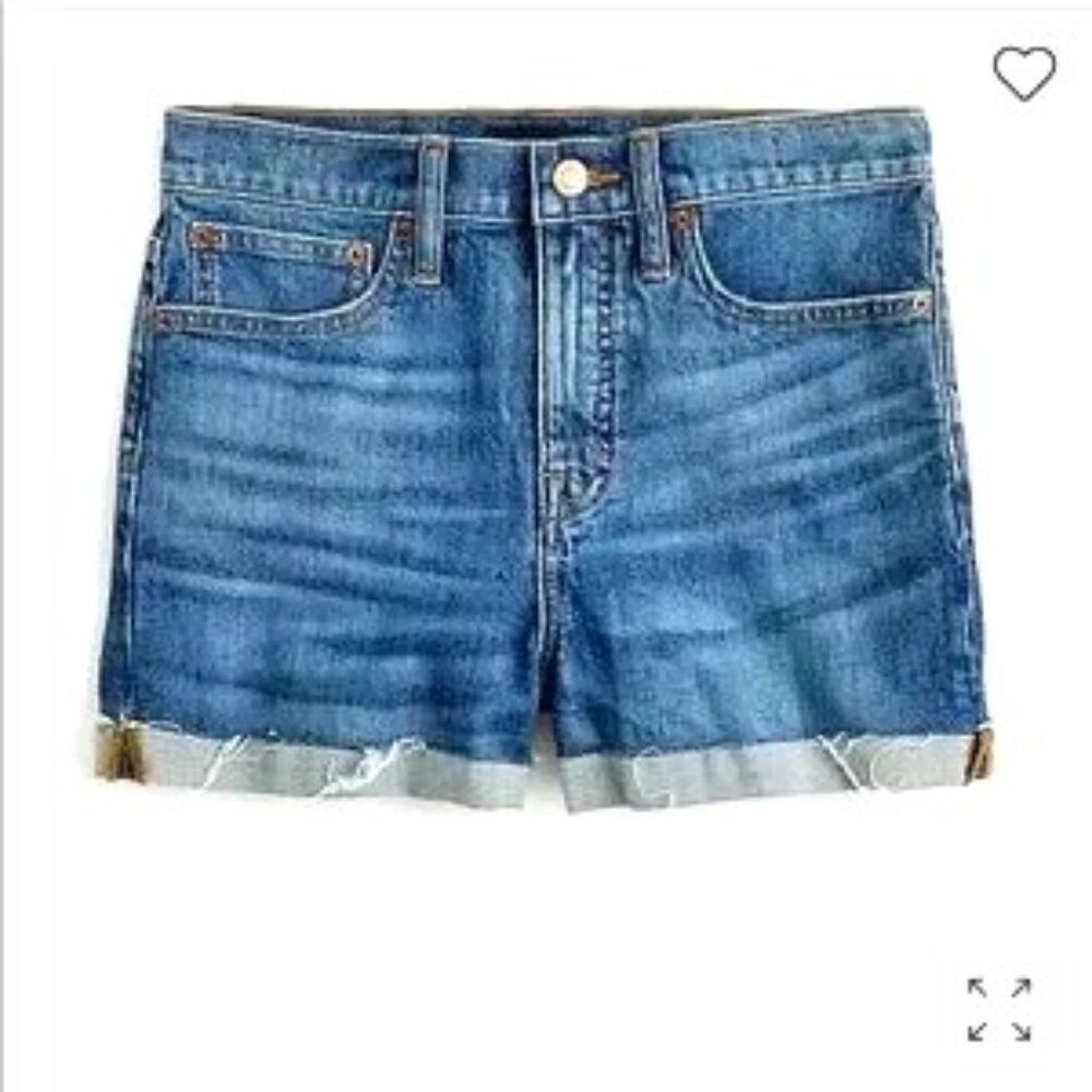 Women's J.CREW High Rise Denim Short in Faded Indigo | Size 27